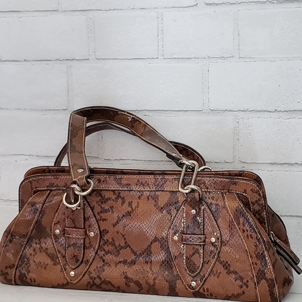 Worthington Snakeskin Satchel Purse
